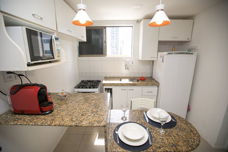 1201 - Flat Quarto e Sala a 400m da Praia Boa Viagem, Wi-Fi