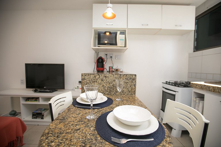 1201 - Flat Quarto e Sala a 400m da Praia Boa Viagem, Wi-Fi