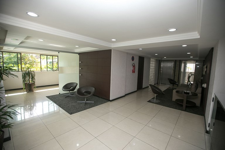 1201 - Flat Quarto e Sala a 400m da Praia Boa Viagem, Wi-Fi