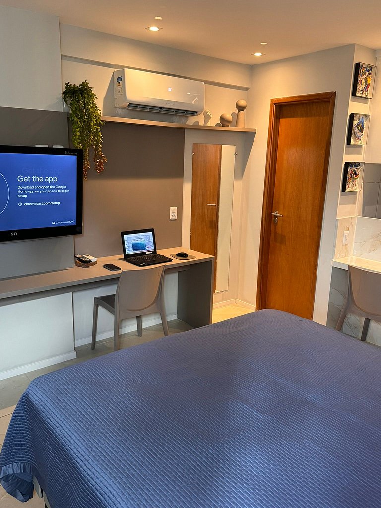 Flat a 200Metros Shopping Recife, TV 55", Com Pisicna em Boa