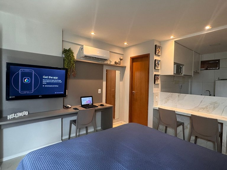 Flat a 200Metros Shopping Recife, TV 55", Com Pisicna em Boa