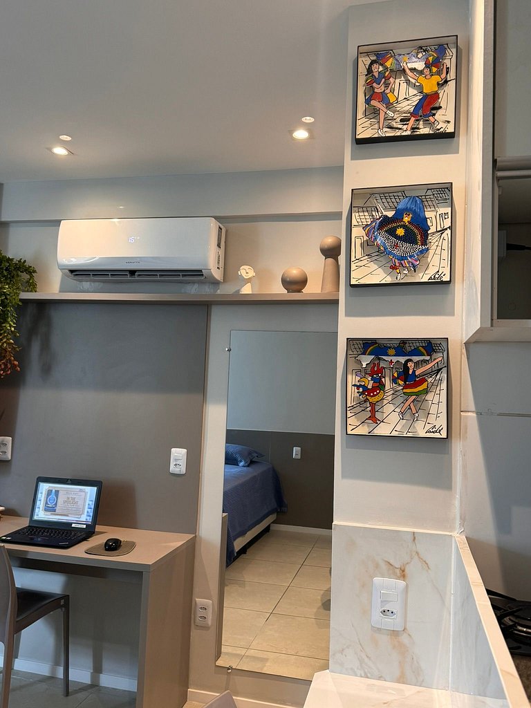 Flat a 200Metros Shopping Recife, TV 55", Com Pisicna em Boa