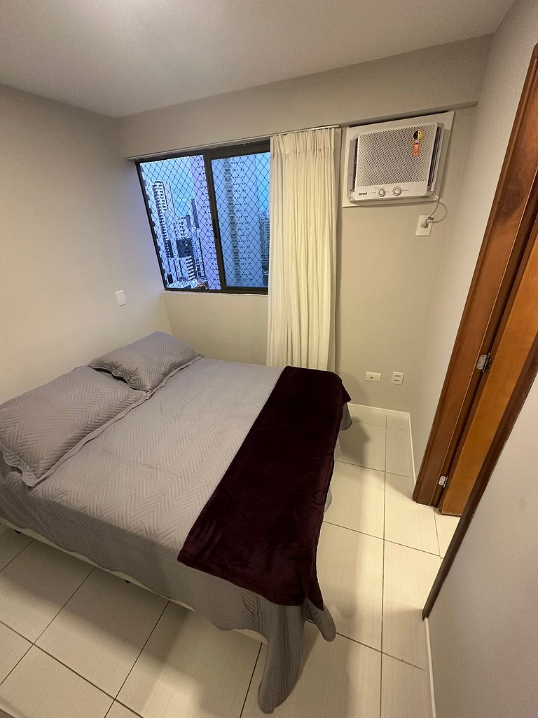 Novo Flat com Vista Mar, Piscina e Wi-Fi 500Mbps