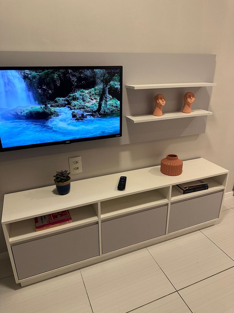 Novo Flat com Vista Mar, Piscina e Wi-Fi 500Mbps