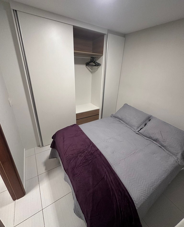 Novo Flat com Vista Mar, Piscina e Wi-Fi 500Mbps