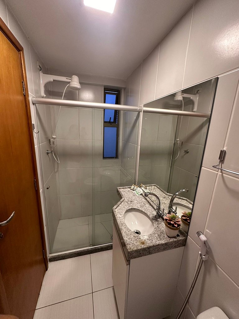 Novo Flat com Vista Mar, Piscina e Wi-Fi 500Mbps