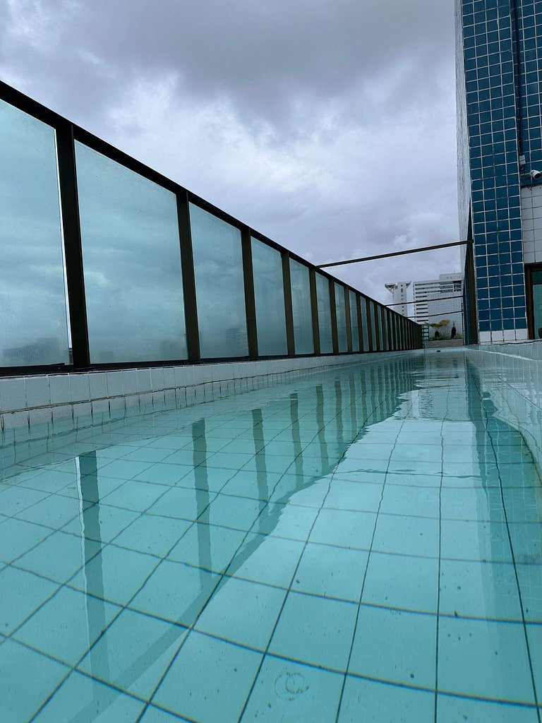 Novo Flat com Vista Mar, Piscina e Wi-Fi 500Mbps