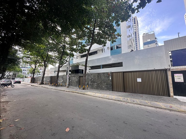 Novo Flat com Vista Mar, Piscina e Wi-Fi 500Mbps