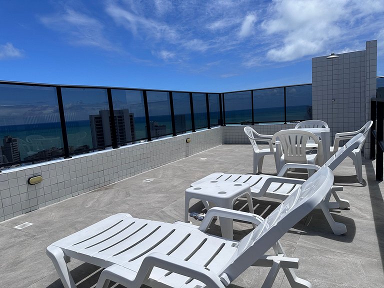 1201 - Flat para até 4 Pessoas, Boa Viagem com Piscina a 300