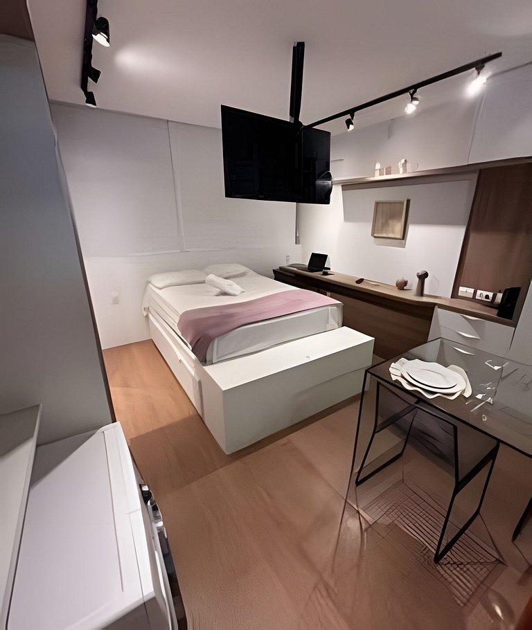 Lindo flat A 200m do Shopping , com Piscina wifii 500Mbps