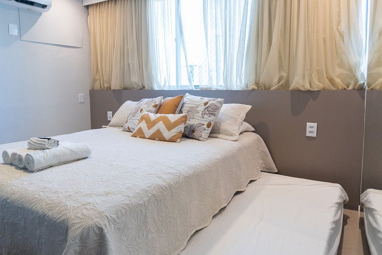 1201 - Flat Quarto e Sala a 400m da Praia Boa Viagem, Wi-Fi