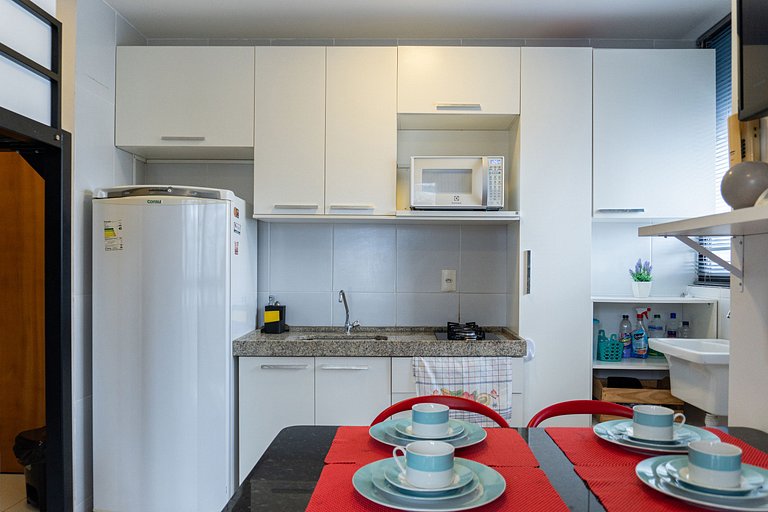 Moderno Flat com Piscina, Wifi 500Mbps, localizado a 350 met