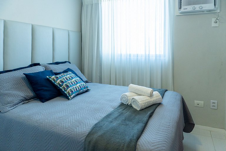 Novo Flat com Vista Mar, Piscina e Wi-Fi 500Mbps