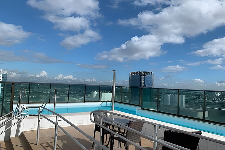 Flat a 200m do Shopping Recife Reformado c/ Piscina