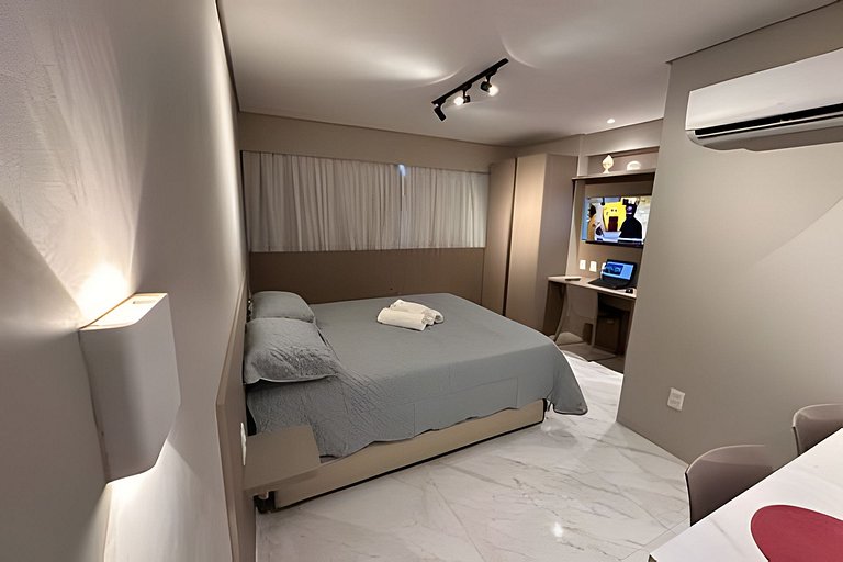 Flat a 200m do Shopping Recife Reformado c/ Piscina