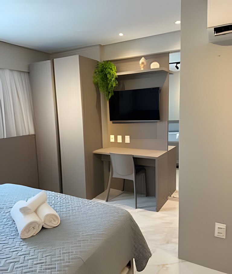 Flat a 200m do Shopping Recife Reformado c/ Piscina