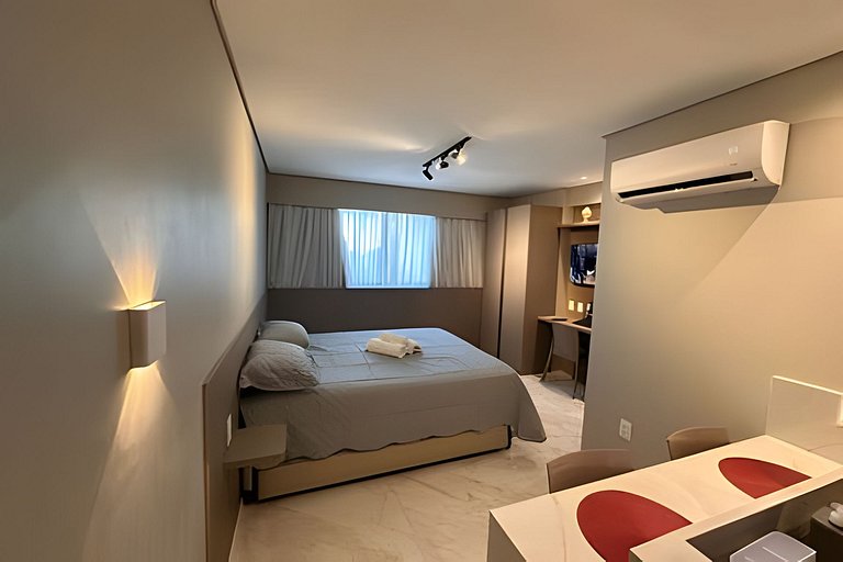 Flat a 200m do Shopping Recife Reformado c/ Piscina