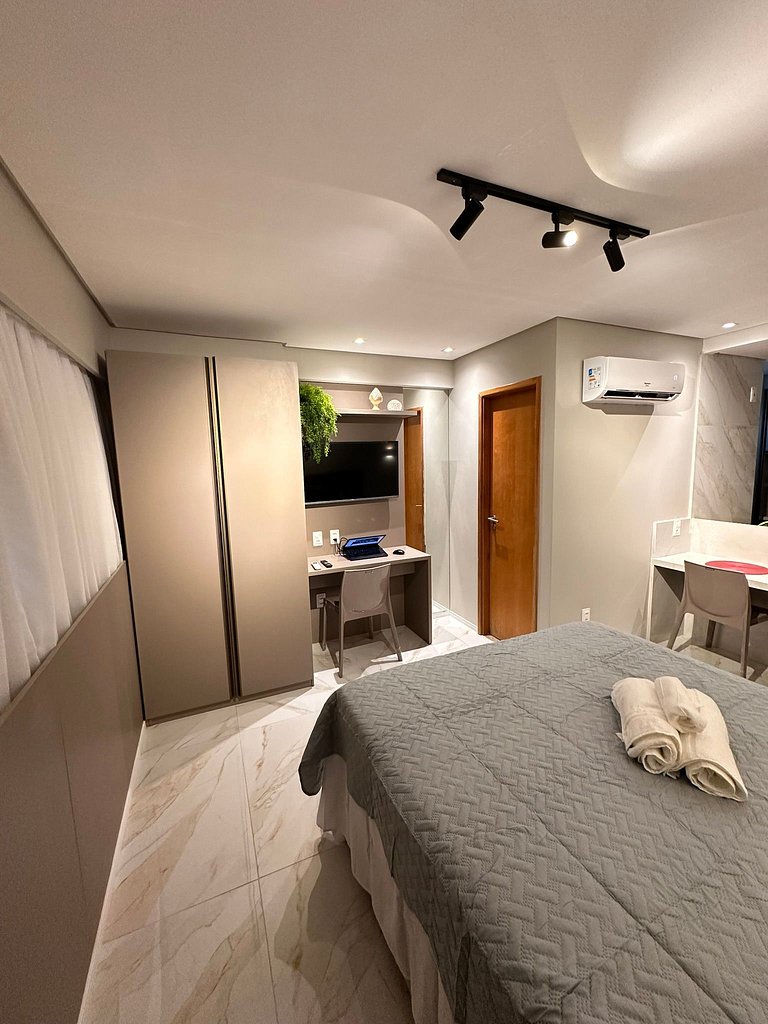 Flat a 200m do Shopping Recife Reformado c/ Piscina