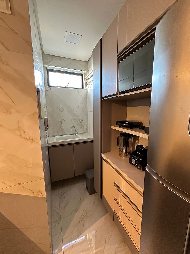 Flat a 200m do Shopping Recife Reformado c/ Piscina