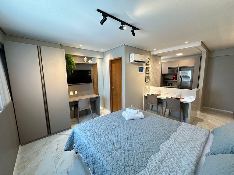 Flat a 200m do Shopping Recife Reformado c/ Piscina