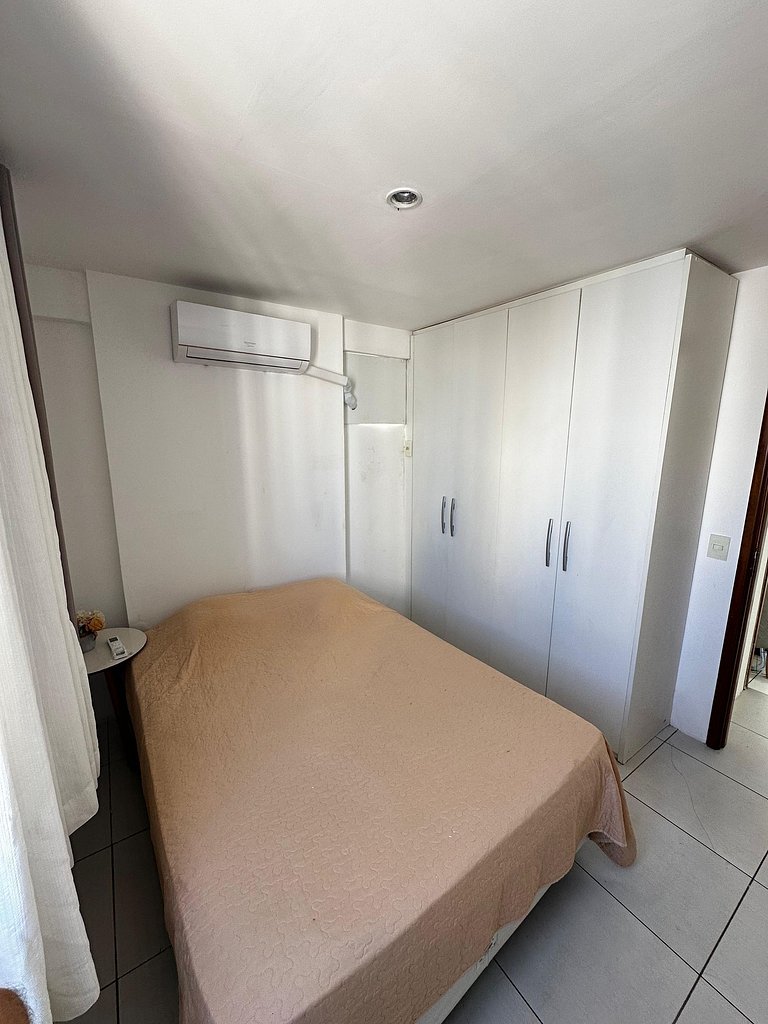 Flat com Vista Mar, Piscina e Wi-Fi