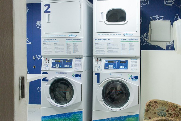 Flat com Vista Mar, Piscina e Wi-Fi