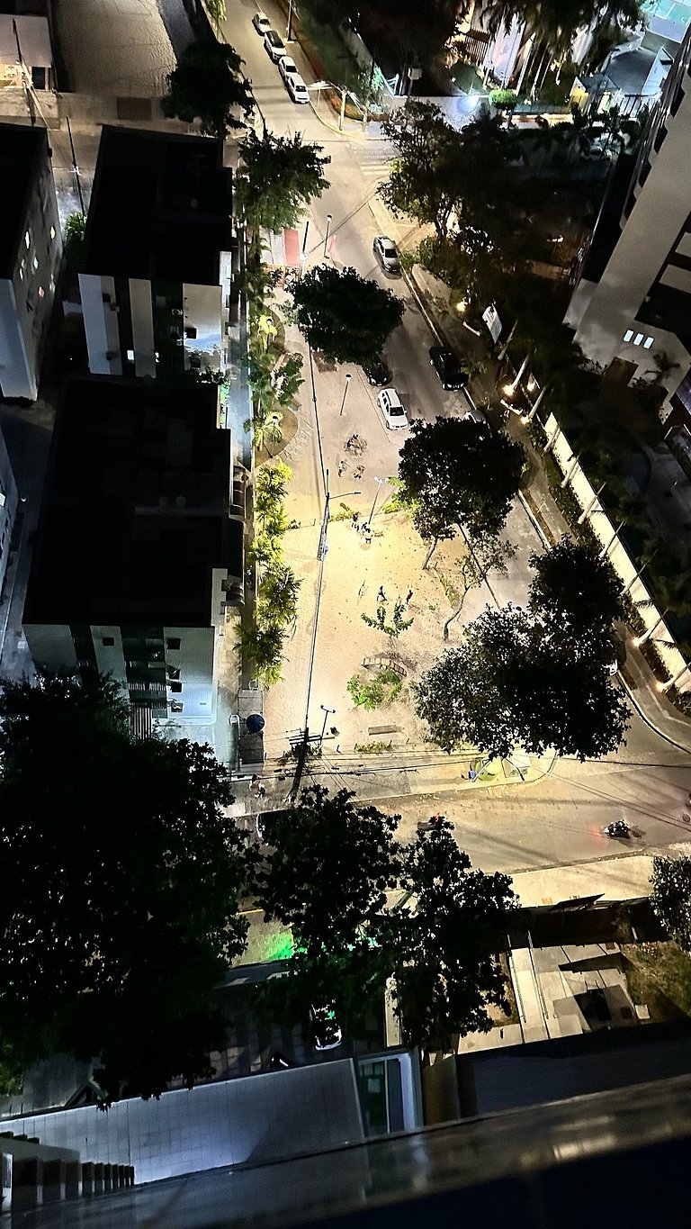 Flat com Vista Mar, Piscina e Wi-Fi