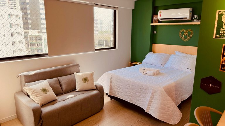 Novo e Moderno Flat a 300m da Praia Boa Viagem.