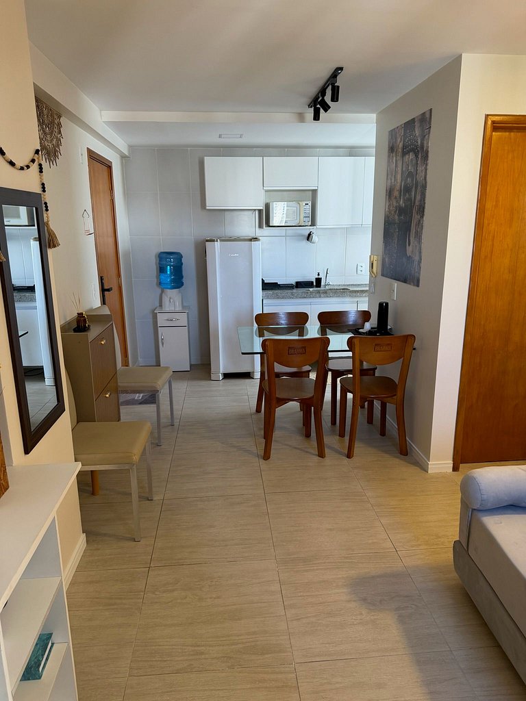 Flat com vista para o mar a 200 metros da praia